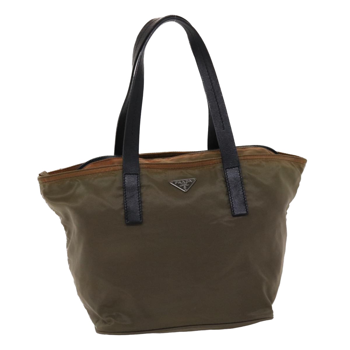 Prada Hand Bag Nylon Brown Auth Bs6562
